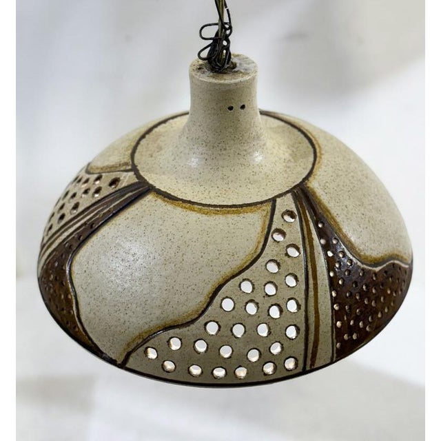 Mid-Century Modern Scandinavian Ceramic Pendant Lamp, 1960s For Sale - Image 4 of 6