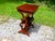 Wood Antique Mahogany Empire Victorian Gothic Revival Trestle Lyre Nightstand Table For Sale - Image 7 of 18