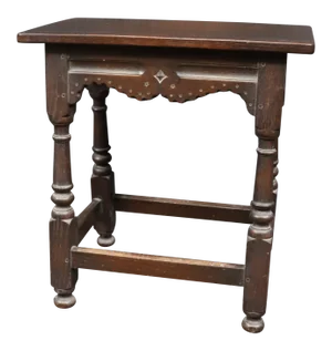 William & Mary Oak Joint Stool Style Table