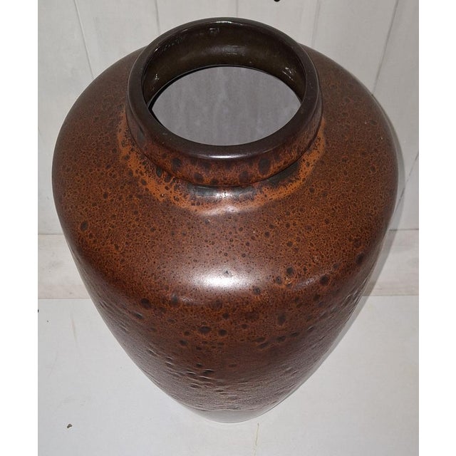 Large Vintage Ceramic Vase in Fat Lava Style, 1970s For Sale - Image 3 of 5
