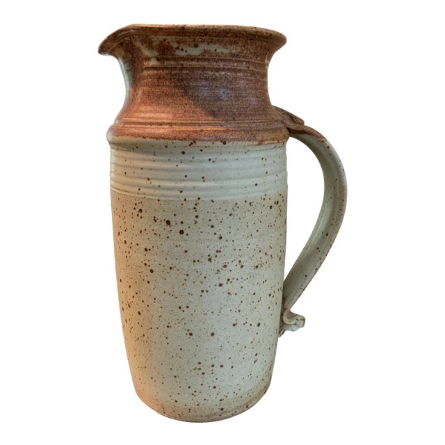 Vintage Chris Davis Functional Pottery Pitcher For Sale