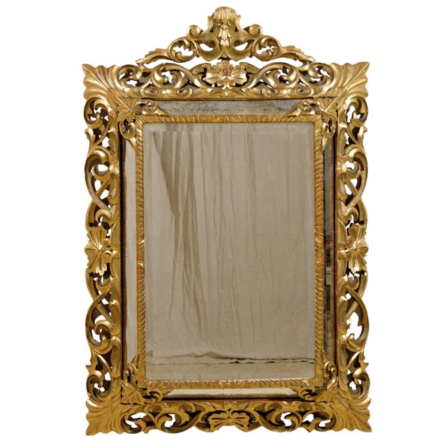 Italian 19th Century Gilt Wood Mirror For Sale