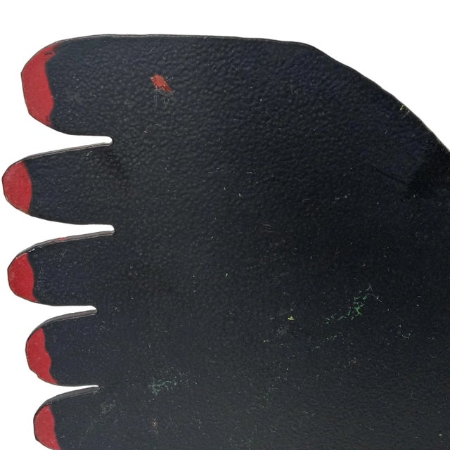 Black 1980s Rooster Folk Art Metal Garden Sculpture For Sale - Image 8 of 12