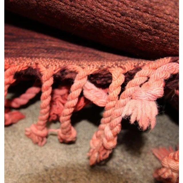 Vintage Moroccan Berber High-Pile Wool Rug in Brown, Plum and Rust, 1970s For Sale - Image 12 of 13