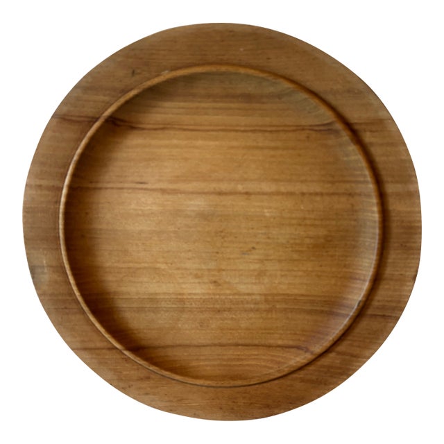 Carved Wood Plate by John Buckland For Sale