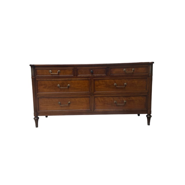 1960's Kindel Furniture Belvedere French Regency Louis Walnut Dresser For Sale - Image 12 of 15