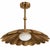 Handmade Brass Flower Chandelier, Hammered Floral Pendant Light, Art Deco Ceiling Fixture For Sale - Image 11 of 13