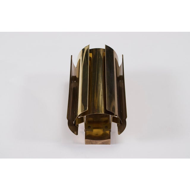 Gold Brass Wall Lights, Sweden, 1960s, Set of 2 For Sale - Image 8 of 11