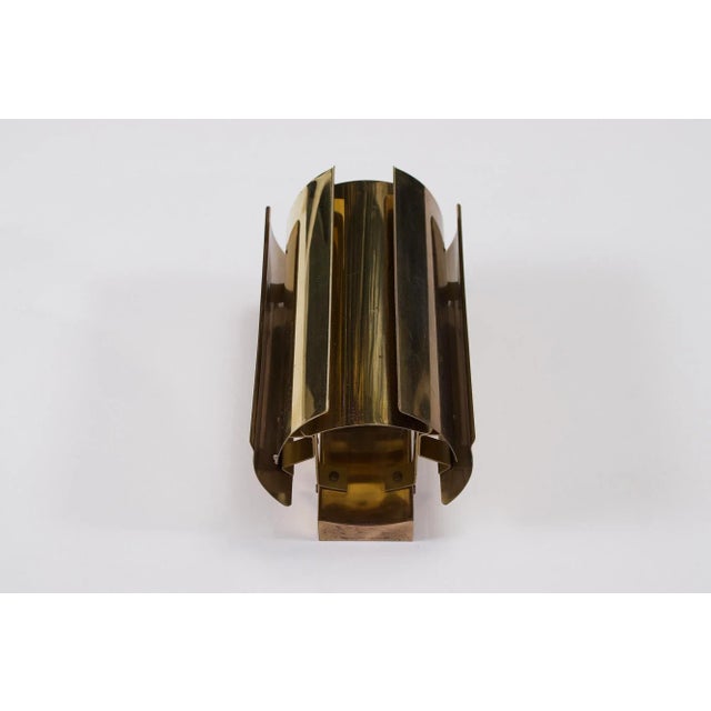 Gold Vintage Swedish Brass Wall Lights, 1960s, Set of 2 For Sale - Image 8 of 11