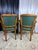 The Scholar’s Alcove: Dark Academia Library Desk & Jacquard Emerald Armchairs Suite For Sale - Image 11 of 11