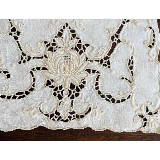 This elegant vintage Madeira linen placemats, napkins, and table runner set is a must-have! Fine linen, all matching. This...
