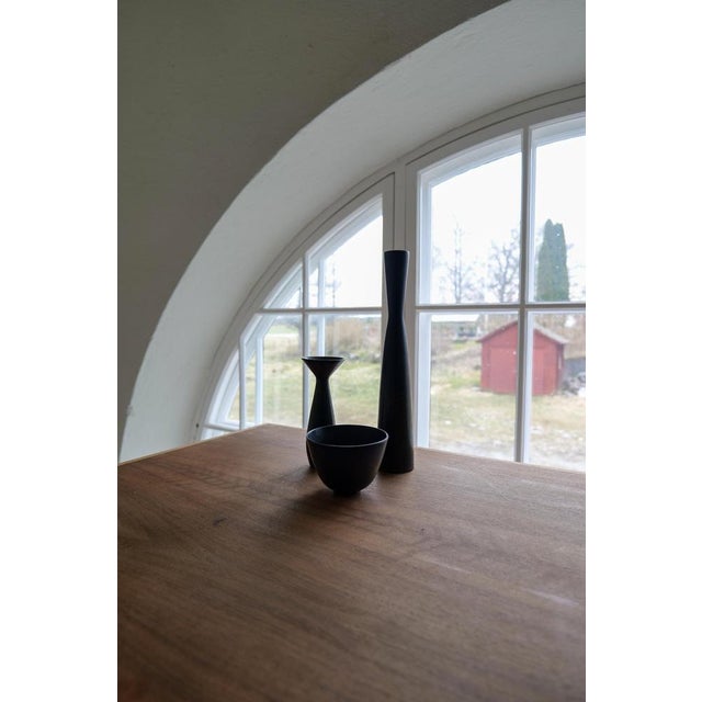 Mid-Century Modern Black Vases by Carl-Harry Stålhane for Rörstrand, 1950s, Set of 3 For Sale - Image 3 of 17