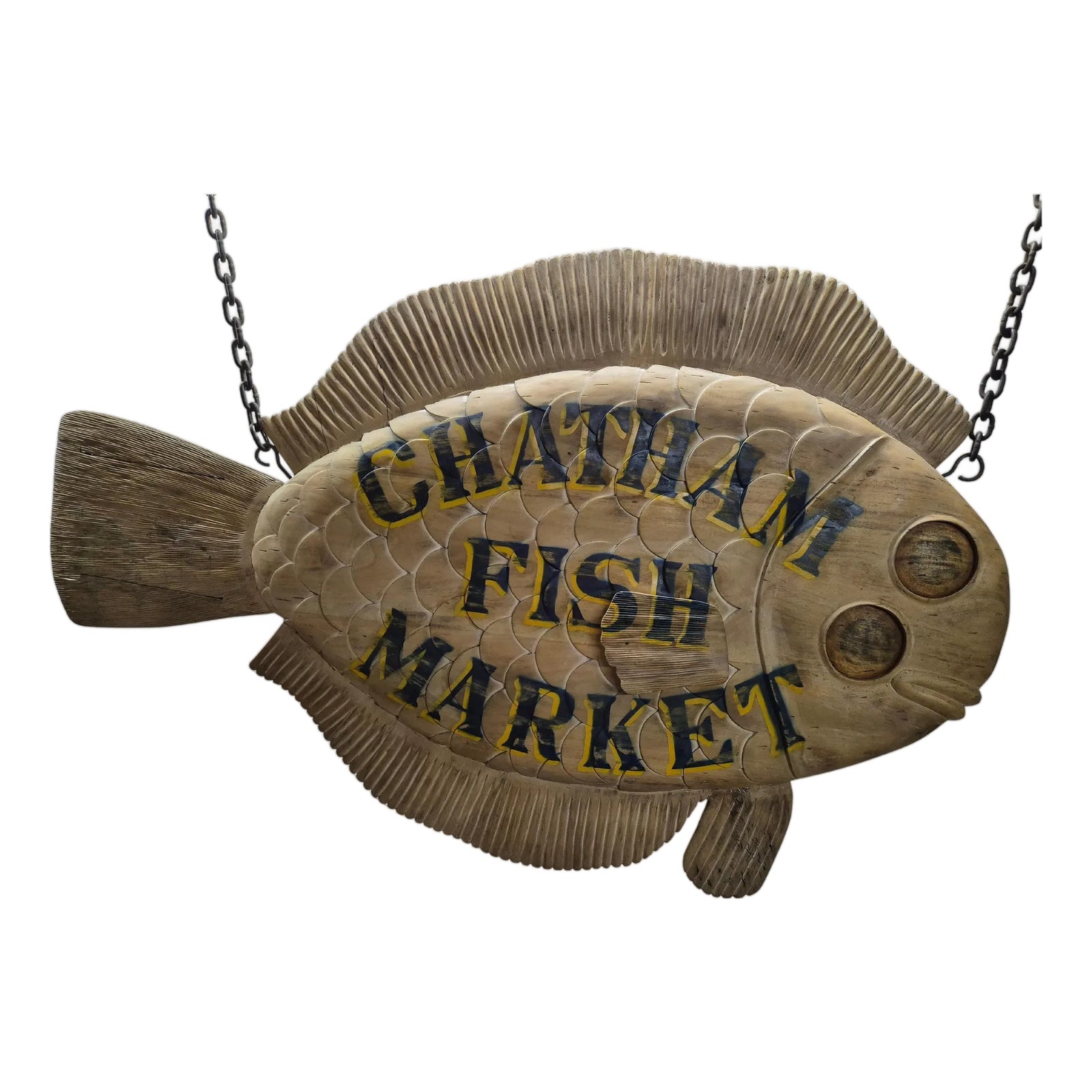 Boston Fish Market Trade Sign | Chairish