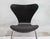 Wood 3107 Chair in Black with Upholstery by Arne Jacobsen for Fritz Hansen, 1997 For Sale - Image 7 of 13