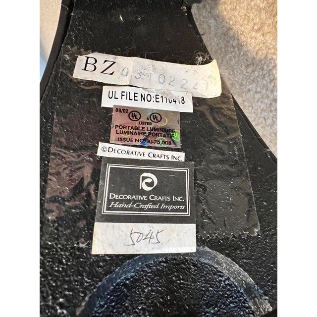 Late 20th Century Bronze Acanthus Leaf Art Deco Art Nouveau Floor Lamp by Decorative Crafts Inc For Sale - Image 12 of 12