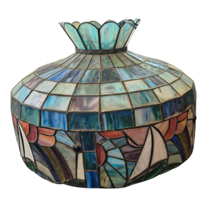 Late 20th Century Tiffany Style Hanging Lamp Shade