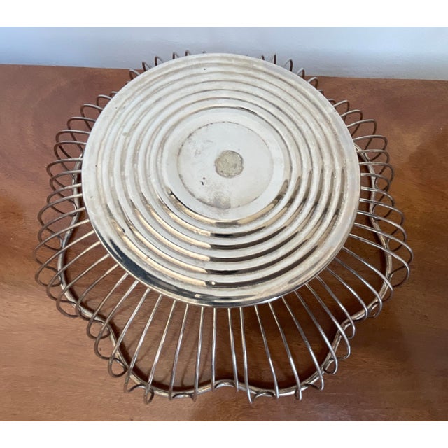 Silver Mid 20th Century Silver Plated Bread Basket - Attributed to Gorham For Sale - Image 8 of 14