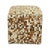 Vintage square pouf with a patchwork mosaic pattern, made from small pieces of goatskin, second half of the 20th century....