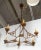 Italian 1920s Art Deco Gilt Iron Chandelier For Sale - Image 4 of 6