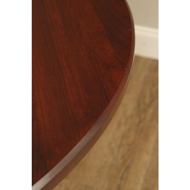 Wood Late 20th Century Hunt Country Furniture Round Top Cherry Dining Table For Sale - Image 7 of 18