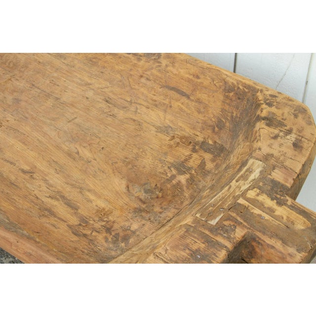 Brown Antique Naga Wooden Trough Table For Sale - Image 8 of 13