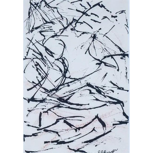 Modern Elizabeth Erlanger Signed Abstract Mixed-Media New York School Modernism For Sale - Image 3 of 10