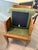 Camel Mimi London Custom Dining Chairs, Set of Six, Solid Wood, Green Suede Seats For Sale - Image 8 of 13