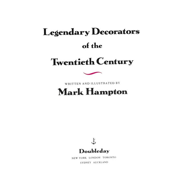 HAMPTON, Mark [293] pp. Doubleday 1992 First Edition 9 1/4" x 8 3/8" Well-known interior designer Hampton reviews the...