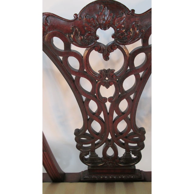 1940s Carved Chippendale Settee For Sale - Image 10 of 10
