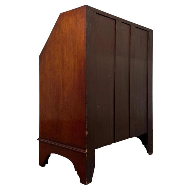 20th Century Edwardian English Mahogany Bureau, 1890s For Sale - Image 11 of 14