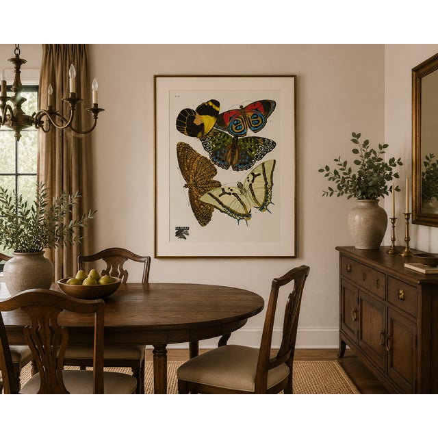 Art Deco Butterflies by E. A. Séguy, Vintage Art Print Reproduction, 24" X 36" For Sale - Image 11 of 13