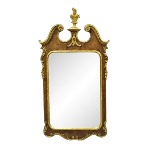 Vintage Decorative Crafts Inc American Federal Carved Wood Gold Gilt Wall Mirror