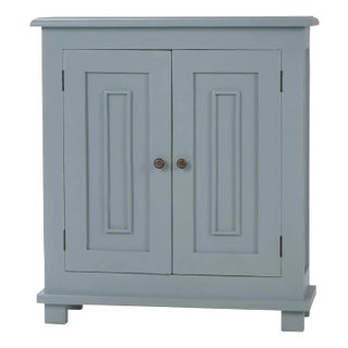 Rustic Farmhouse Side Cabinet - Ocean Blue For Sale