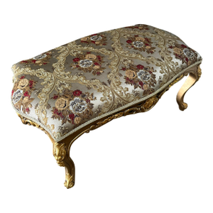 Romantic Bench French Style With Gold Leaf Details