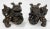 Chinoiserie Vintage Foo Dog Figures With Bronze Finish, a Pair For Sale - Image 3 of 10