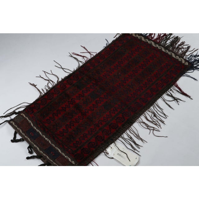 Tribal 1950s Vintage Baluch Persian Rug in Brown, Red & Blue Patterns by Rug & Kilim For Sale - Image 3 of 8