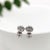 Blue Sapphire Stud Earrings With Natural Diamonds: Solid 14k Gold, Round 4mm, Pair For Sale In Columbus - Image 6 of 6