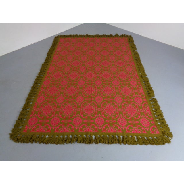 Large Barocco World Creations Wool Bedspread by Bolis, Italy, 1970s For Sale - Image 4 of 18