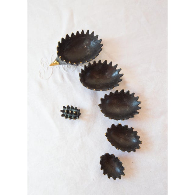 Set of ashtrays commonly attributed to Walter Bosse. Weighs approximately 800 grams. These are not reproductions in metal...