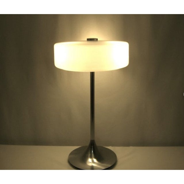 Art Deco Table Lamp in Opaline Glass, 1980s For Sale - Image 9 of 10
