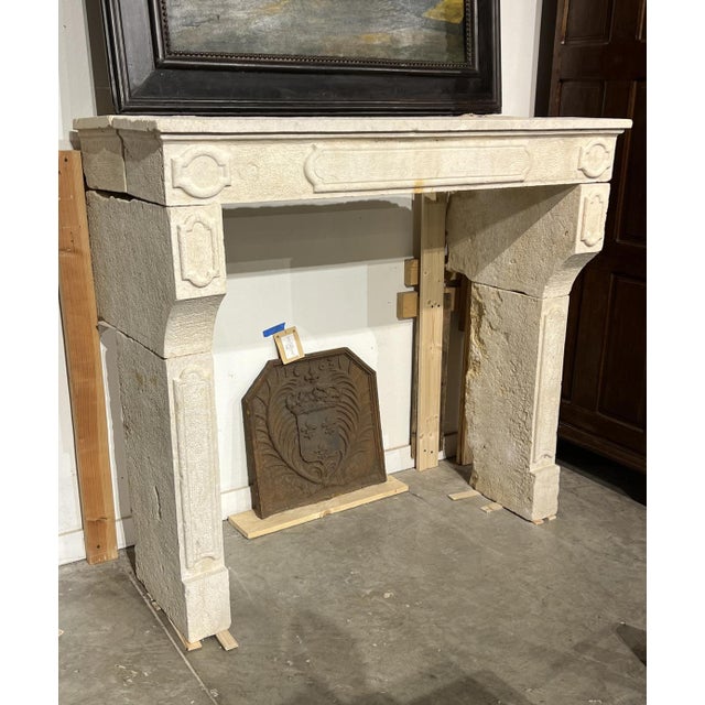 More information coming soon… Hand-carved in the 1800s from seven pieces of limestone, this fireplace mantel was most...