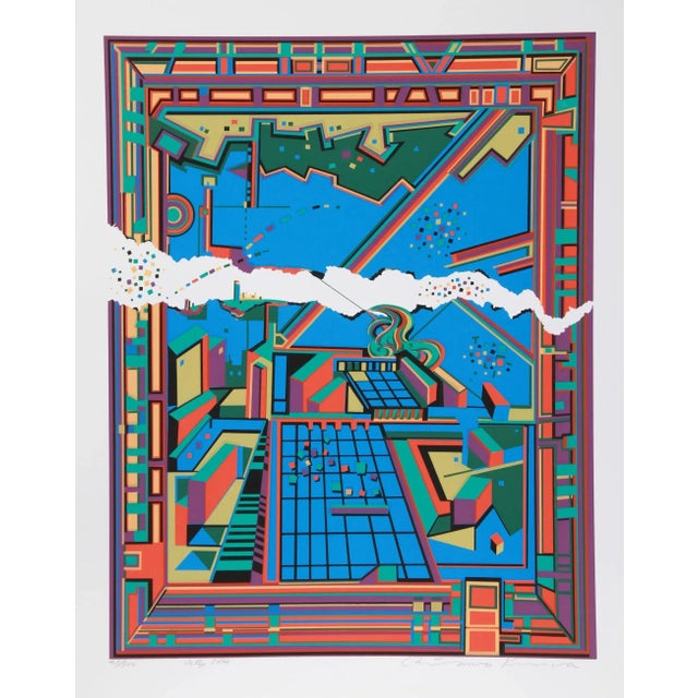 Artist: Risaburo Kimura, Japanese (1924 - ) Title: City 364 Year: circa 1971 Medium: Serigraph, signed and numbered in...