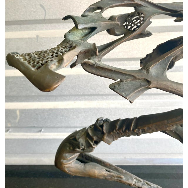 Midcentury Brutalist Bronze Abstract Sculpture Signed Robert Cool For Sale In West Palm - Image 6 of 13