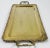 Vintage Large Scrolled Edge Handled Brass Tray For Sale In Kansas City - Image 6 of 11