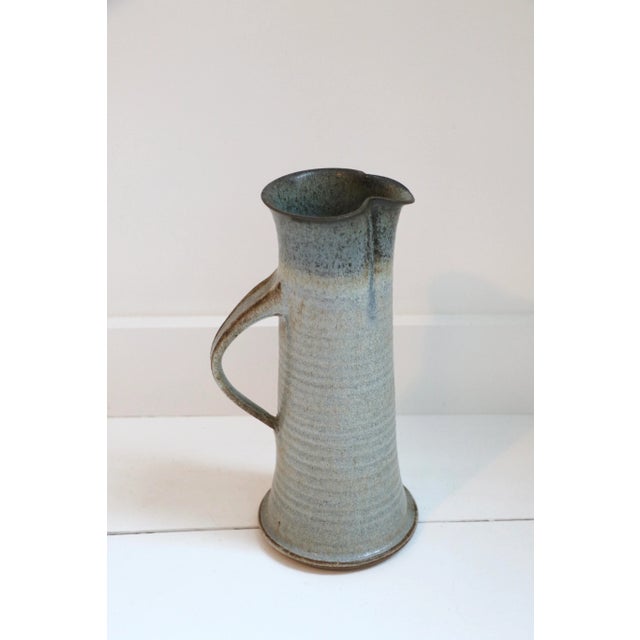 Sculpture Materials Handmade Blue Earthen Jug For Sale - Image 7 of 7