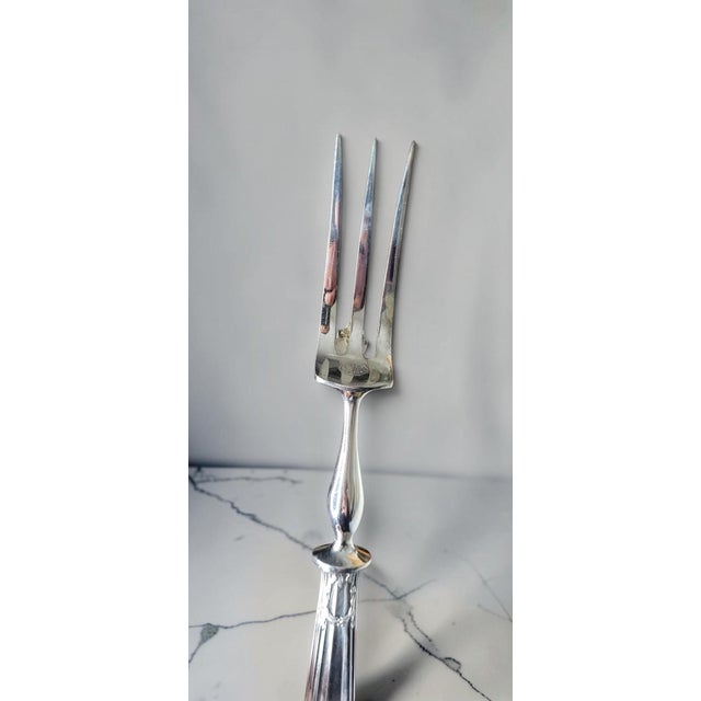 Silver Carving Utensils from Minerva, 1890s, Set of 2 For Sale - Image 11 of 13