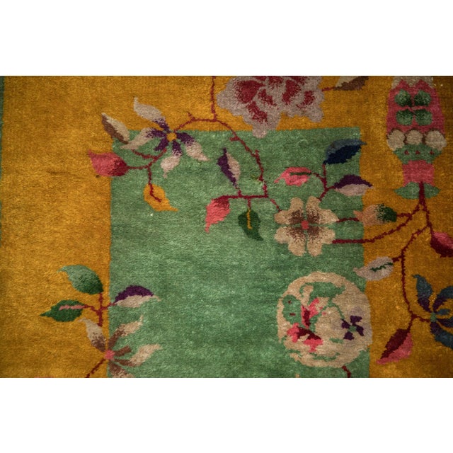 Jade Vintage Nichols Art Deco Rug Runner 1'11" X 3'9" For Sale - Image 8 of 9