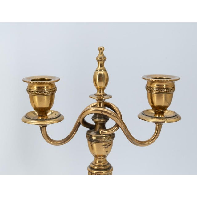 Gustavian (Swedish) Antique Swedish Brass No. 23 Candlesticks from Skultuna Bruk, 1890s, Set of 2 For Sale - Image 3 of 14