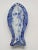 A rare early antique Dutch Delft herring fish (haring-schaaltje) dish. It is early 19th-Century, hand painted in the...