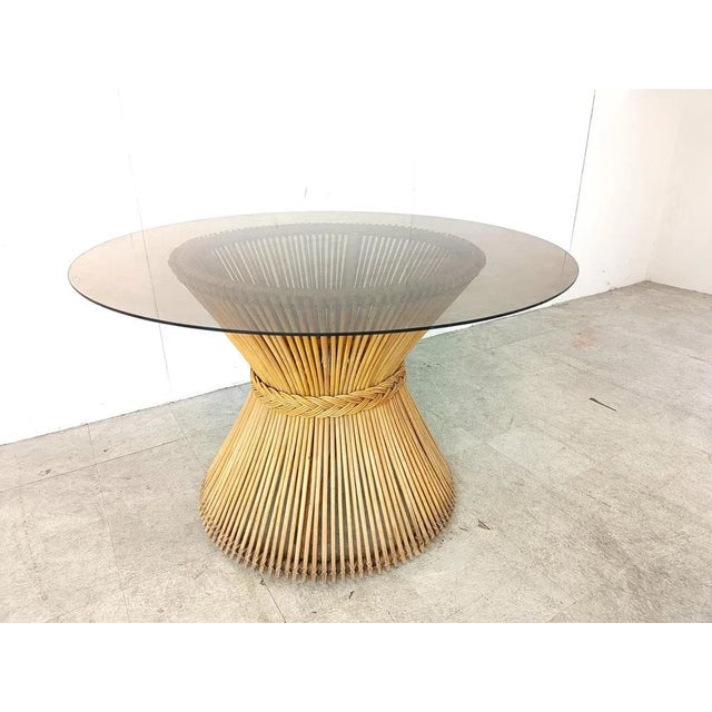 Bamboo Dining Table, 1980s For Sale - Image 11 of 11